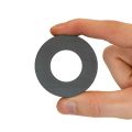 50mm O.D x 25mm I.D x 10mm thick Y30BH Ferrite Ring Magnet - 4kg Pull