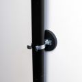 43mm dia x 6mm high Rubber Coated Cable Holding Magnet With 25.4mm Terry Spring Clip - 8kg Pull