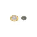 15mm dia x 2mm thick x 4.2mm c/sink Nickel Plated Mild Steel Disc