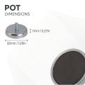 32mm dia x 7mm thick Ferrite Pot Magnet with M5 External Thread - 4.9kg Pull