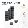 8mm dia x 4mm thick Y10 Ferrite Magnets - 0.048kg Pull