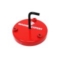 (Seconds) 100mm dia x 15mm thick Ferrite Limpet Pot Magnet c/w M6 threaded hole - 55kg Pull