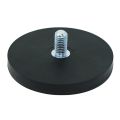 66mm dia x 8mm thick Rubber Coated POS Magnet c/w M8 x 15mm External Thread
