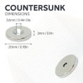 20mm dia Countersunk Magnets, Steel Discs & Screws Pack