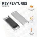 76 x 24 x 6.35mm thick (x 4mm hole) Ferrite Channel Magnet - 10kg Pull