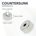 20mm dia x 10mm thick North & South Neodymium Countersunk Magnets & Screws Pack