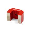 Small Red Alnico Horseshoe Magnet - 4.5kg Pull (30 x 20 x 20mm 4.5mm hole)