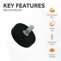 22mm dia x 6mm thick Rubber Coated POS Magnet c/w M4 x 10mm External Thread