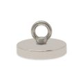 116mm dia x 20mm N42 Neodymium Pot Magnet with M12 Eyebolt + 10 metre Rope - 400kg Pull