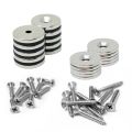 20mm dia Countersunk Magnets, Steel Discs & Screws Pack