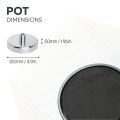 125mm dia x 50mm tall x M14 thread Ferrite Pot Magnet - 130kg Pull