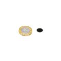 10mm dia x 1mm thick Black Painted Mild Steel Disc with 3M™ Self-Adhesive