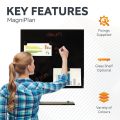 MagniPlan 600mm x 450mm Coloured Magnetic Glass Wipe Boards