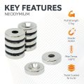 20mm dia x 5mm thick North & South Neodymium Countersunk Magnets & Screws Pack