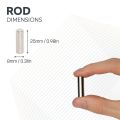 8mm dia x 25mm long N42 Neodymium Magnet - 3.1kg Pull