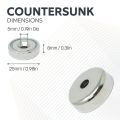 25mm dia Neodymium Pot Magnets, Steel Discs & Screws Pack