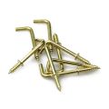 SCREWD 25mm Brass Plated L Hook (4 Packs of 8)