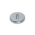 57mm dia x 10mm thick Ferrite Pot Magnet with M5 Internal Thread - 23.7kg Pull