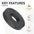72mm O.D x 30mm I.D x 12mm thick Y30BH Ferrite Ring Magnet - 6.4kg Pull