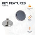 32mm dia x 18mm tall x M6 Thread Y30BH Ferrite Pot Magnet - 5.8kg Pull