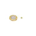 6mm dia x 1.5mm thick Gold Plated Therapy Magnets - Dimple On North Face - 0.58kg Pull