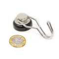 25mm dia Coloured Neodymium Swivel Hook Magnets - 16kg Pull
