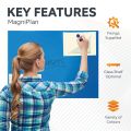 MagniPlan 900mm x 600mm Coloured Magnetic Glass Wipe Boards