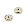 32mm dia x 8mm thick x 5.5mm c/sink N42 Neodymium Pot Magnet - 44kg Pull