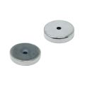 40mm dia x 8mm thick x 5mm c/sink Ferrite Y30BH Pot Magnet - 11kg Pull