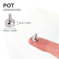 10mm dia x 5mm thick x M3 stud N42 Neodymium Pot Magnet - 3kg Pull