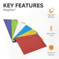 MagFlex® 140 x 80 x 0.85mm Scrumboard Magnet - Gloss Dry-Wipe Surface