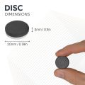 20mm dia x 3mm thick Y10 Ferrite Magnet With Self Adhesive Foam - 0.6kg Pull