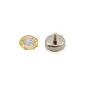 25mm dia x 8mm thick x M5 stud N42 Neodymium Pot Magnet - 20kg Pull