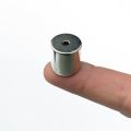 15.9mm O.D x 3mm I.D x 15.9mm thick N42 Neodymium Rod Magnet - 7.7kg Pull