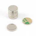 20mm dia x 2mm thick Nickel Plated Mild Steel Disc with 3M™ Self-Adhesive