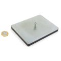 127 x 102 x 12mm thick Rubber Coated Mag Pad - 7kg Pull