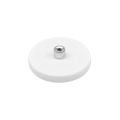 43mm dia x 6mm high Rubber Coated POS Magnet c/w M6 Boss Thread (6mm high x 12mm deep) - 8kg Pull