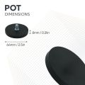 66mm dia x 8mm thick Rubber Coated POS Magnet c/w M8 x 15mm External Thread