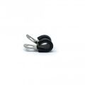 18mm dia x 6mm high Rubber Coated Cable Holding Magnet With 6mm Rubber Clamp - 1.6kg Pull