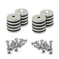 20mm dia x 3mm thick North & South Neodymium Countersunk Magnets & Screws Pack