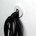 43mm dia x 6mm high Rubber Coated Cable Holding Magnet With 22mm Rubber Clamp - 8kg Pull