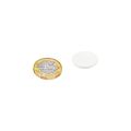 20mm dia x 2mm thick White Painted Mild Steel Disc with 3Mª Self-Adhesive