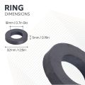 32mm O.D x 18mm I.D x 5.5mm thick Y30BH Ferrite Ring Magnet - 1kg Pull