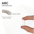 20mm O.R x 12.5mm I.R x 90 degree x 5mm thick N42 Neodymium Arc Magnet - 5kg Pull
