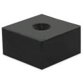 50 x 50 x 25mm thick Rubber Coated N42 Neodymium Magnet with 8.2mm dia c/sunk hole - 84kg Pull (North/South)
