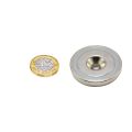 40mm dia x 7.5mm thick x 6mm c/sink N42 Neodymium Pot Magnet - 64kg Pull