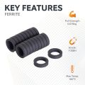11.7mm O.D. x 7.9mm I.D. x 3mm thick Y10 Ferrite Magnets - 0.076kg Pull