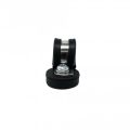 22mm dia x 6mm high Rubber Coated Cable Holding Magnet With 13mm Rubber Clamp - 4.3kg Pull