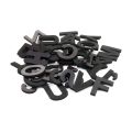 Fun with Magnets 108 Uppercase Magnetic Foam Letters + Punctuation (Black)