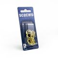 SCREWD 25mm Brass Plated Cup Hook Kit (4 Packs of 8)